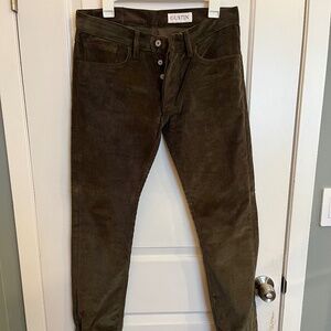 Gustin #345 JAPAN CHUNKY CORD 5 POCKET - OLIVE, skinny fit